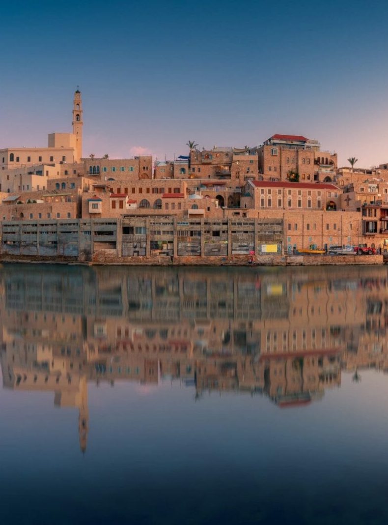 Panorámica del puerto de Jaffa y la ciudad antigua en Tel Aviv.