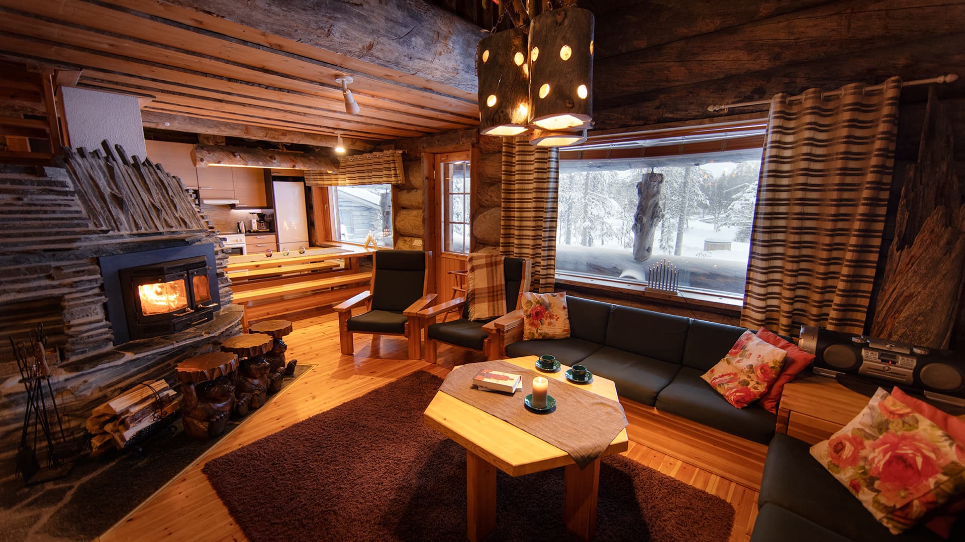 Interior living room Rukan Salonki cabin