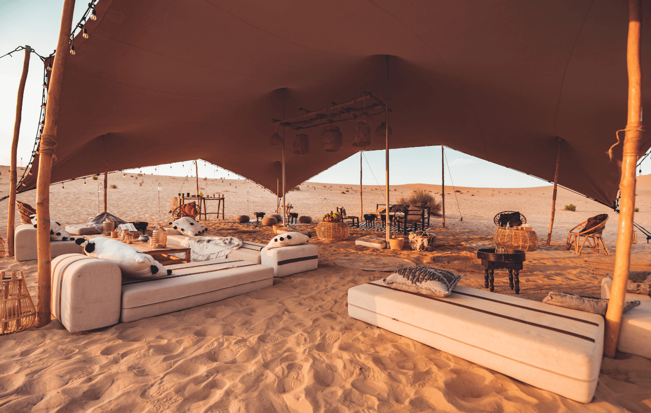 campamento de lujo en el desierto de Wahiba Omán
