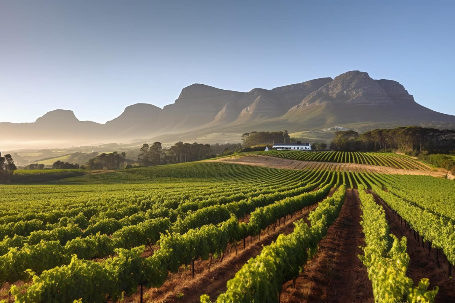 Viñedo en Sudáfrica