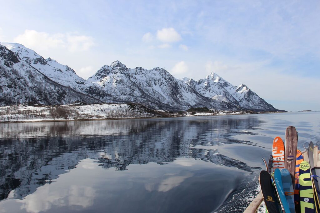 Esquí en las Islas Lofoten con navegación
