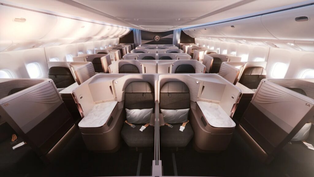 Interior cabina Turkish Airlines