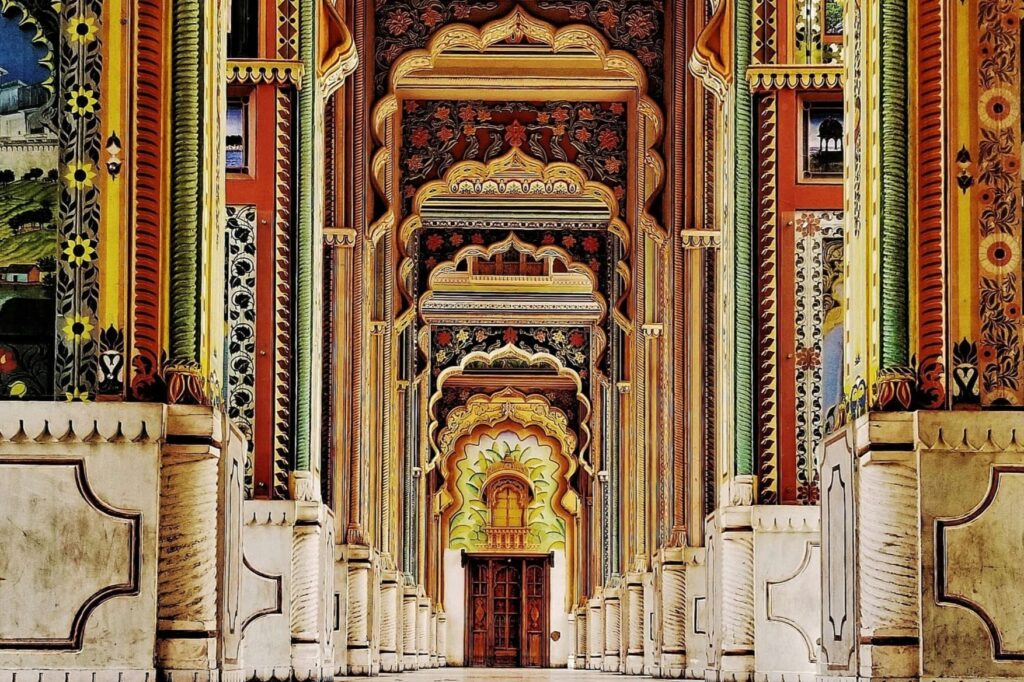 Palacio mosaicos colores India