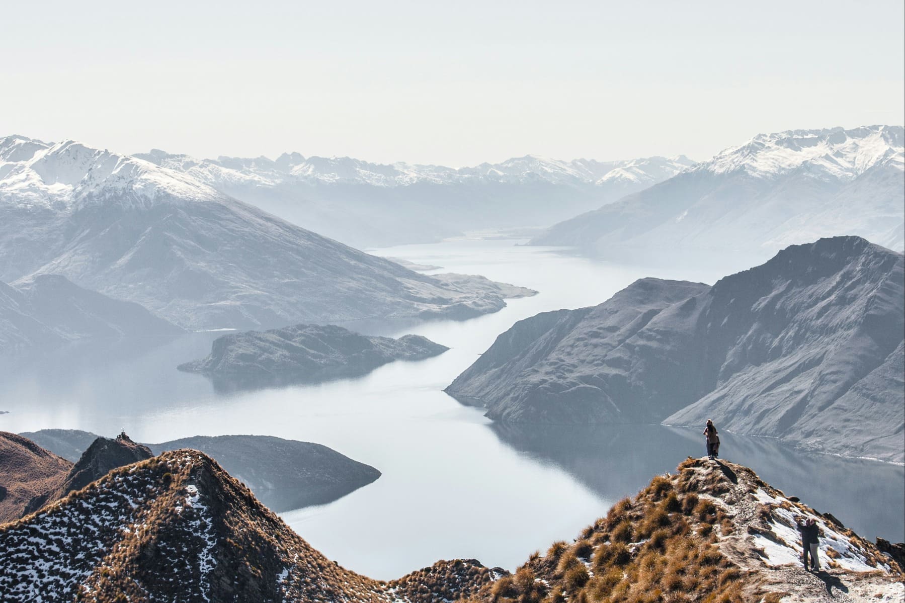 Vista aérea paisaje Nueva Zelanda