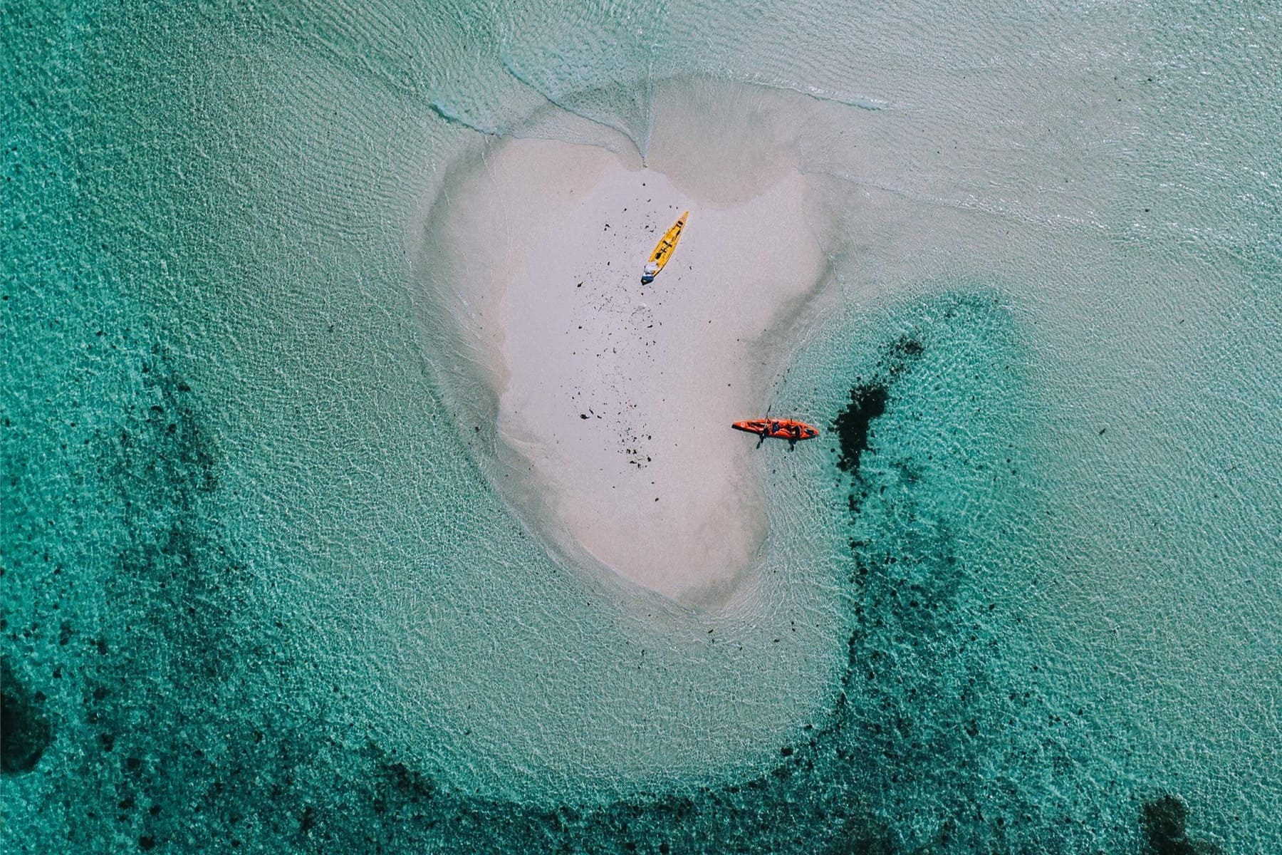 Vista aérea playa Seychelles