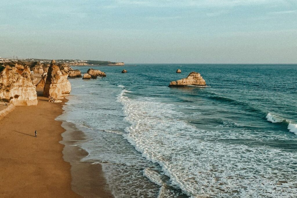 Vista aérea playa Algarve