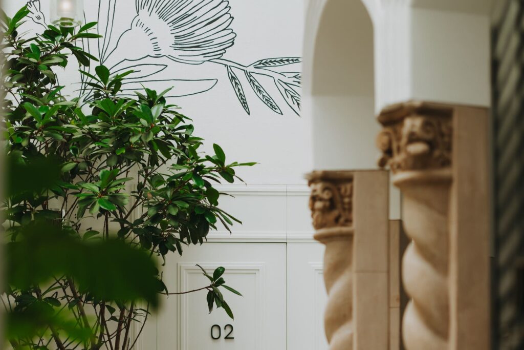 Detalle columnas hotel Casa Polanco