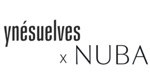 Logo showing the word 'ynésuelles' on the left and 'NUBA' on the right with a small 'x' between them, indicating a collaboration between the two brands